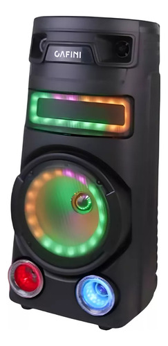 Parlante 10 Luz Rgb Bluetooth Recargable 16000w Color Negro