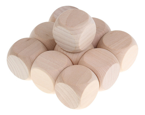 10x 30mm d6 sechsseitig vacíos cubo de madera DIY Shibamata cubos hijos regalo 