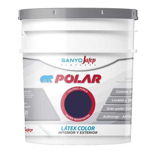 Látex Polar Color Azul Denim 0,5lt Sanyo Jafep Envíos