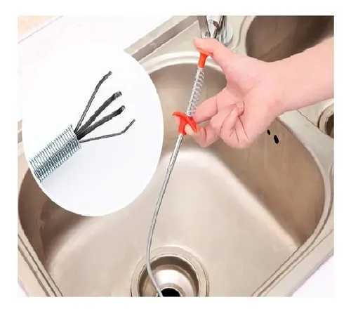 comprar Pinza Con Gancho Retractil Destapa Caños Drenaje Tuberia 60c