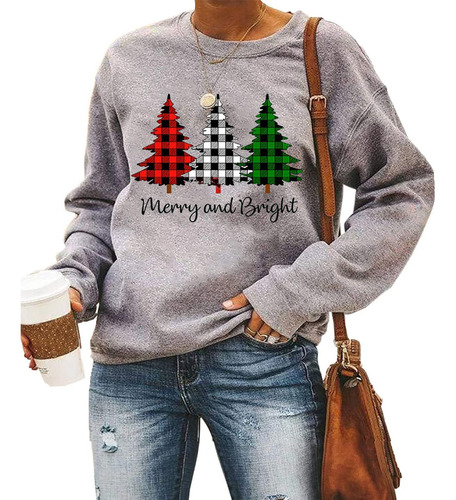 Camiseta Merry And Bright Para Mujer Divertida Estampado