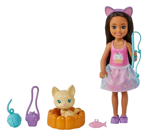 Muñeca Barbie Set Chelsea Con Mascota Hgt08 Mattel
