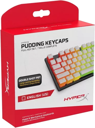 Set De Teclas Hyperx Pudding Keycaps Rgb Blanco Español