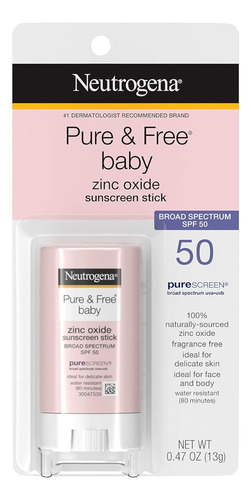 Neutrogena Pure&freebaby Mineral Spf50 Bloqueador Barra Bebe