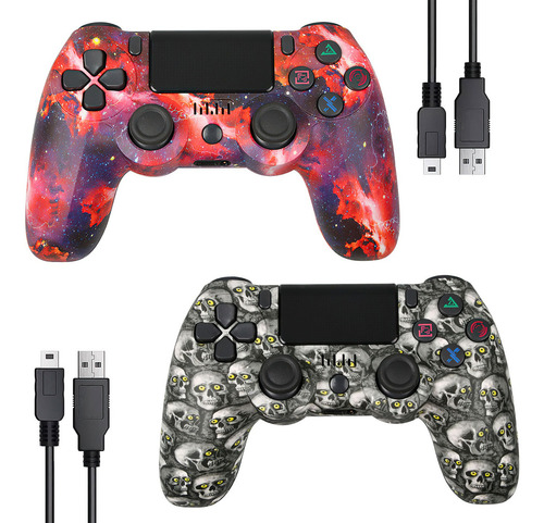 2 Mandos Inalámbricos Compatibles Con Consola De Juegos Y Pc Color Rojo