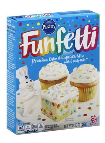 Harina Pillsbury Pastel Funfetti Blanco 432grs.