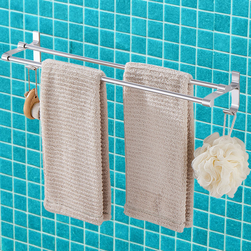 Colgador De Toallas De Baño Con Doble Varilla Multifunción