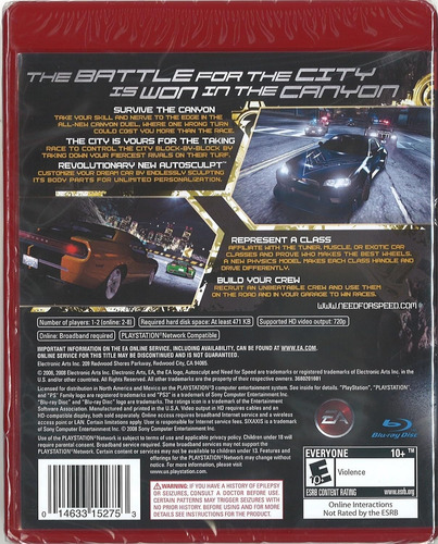 Need For Speed: Carbono - Playstation 3