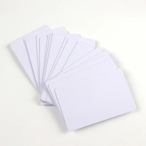 Pack X 100 Unidades Tarjetas Plásticas Blancas Pvc 