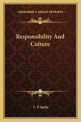 Libro Responsibility And Culture - Jacks, L. P.