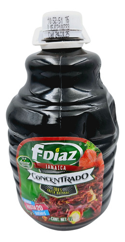 Concentrado De Jamaica 100% Natural Fdiaz 1 Litro