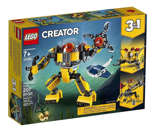 Lego Creator 3 En 1 31090 Robot Submarino Orig Mundo Manias