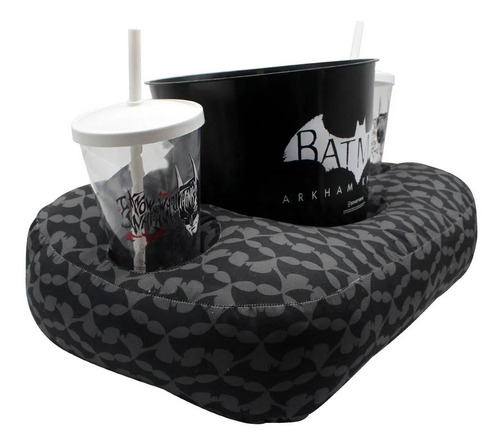 Kit Pipoca Almofada Balde 2 Copos Batman Arkham 10063963