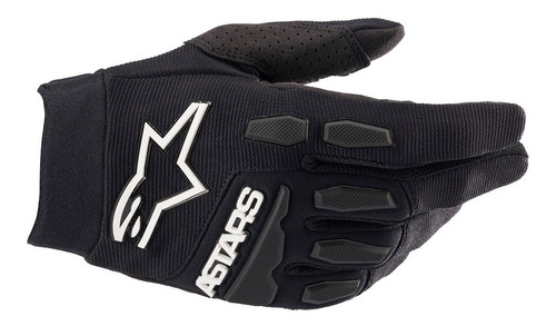 Luva Alpinestars Full Bore Preto Branco Cross Motocross Cor Preto e Branco Tamanho 2XL