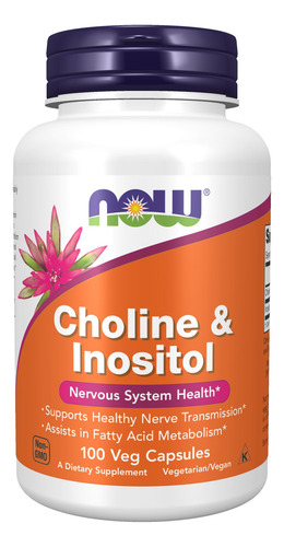 Now, Choline & Inositol 500 Mg, 100 Veg Capsules