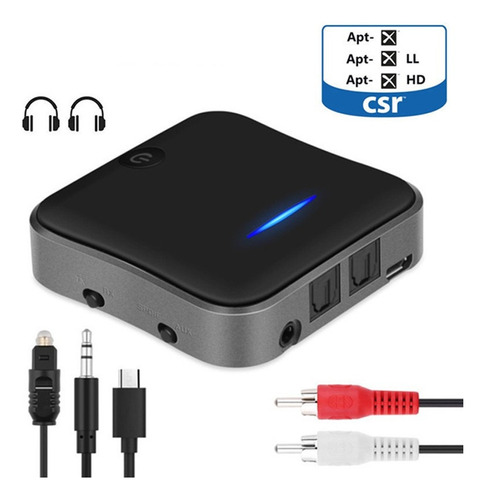 Transmisor Receptor Bluetooth Fibra Óptica Aptx Hd 2 En 1