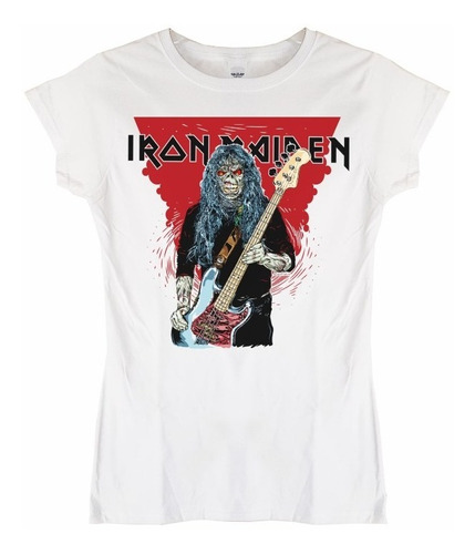 Polera Mujer Iron Maiden Eddie Steve Comic Metal Abominatron