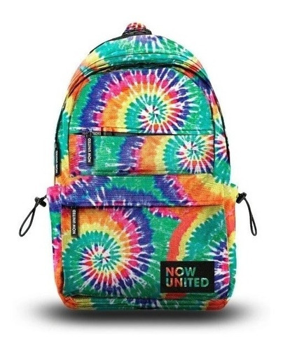 Mochila Now United Tie Dye Notebook Escolar Casual Urbano