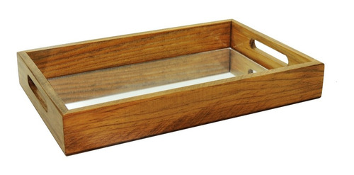 Imagem 1 de 1 de Cesta Retangular Espelhada M Pinus Luxo