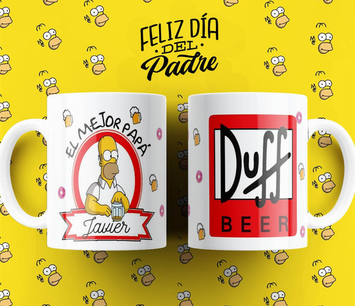 Plantillas Sublimación Tazas Homero Simpson Día Del Padre #1