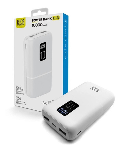 Cargador Portatil Power Bank Roca 10000 Mah Lcd