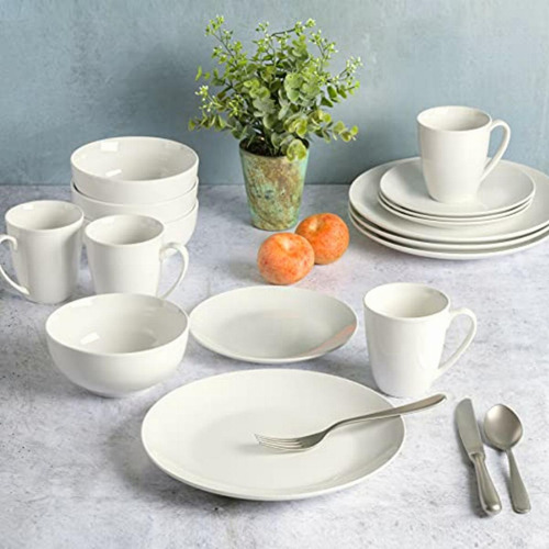 Gibson Home 16 Piece Ogalla Dinnerware Set, White