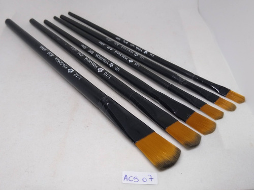 Imagen 6 de 6 de Nico 6 Pinceles Lengua De Gato N°s 2/4/6/8/10/12 (acs 07)