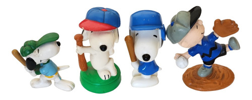 Set De 4 Figuras Snoopy Charlie Brown Baseball (Usado)