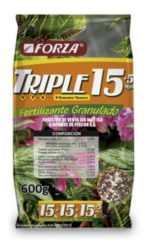 Fertilizante  Triple 15  Bolsa X 600 Grs!!!!!!!!!!