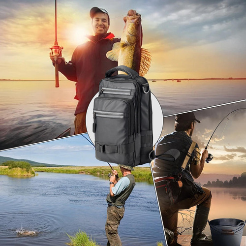 Mochila, Caja De Aparejos, Impermeable, Bolsa De Pesca Con E