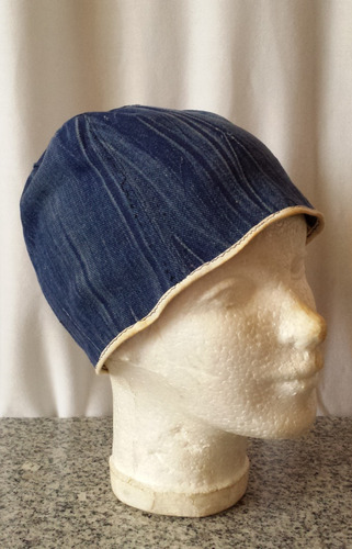 Gorro Tela De Jeans Azul