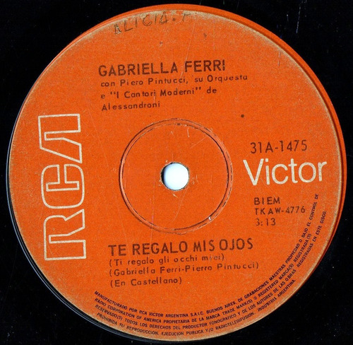 Gabriella Ferri Te Regalo Mis Ojos - Nuestra Última Tarde 7'