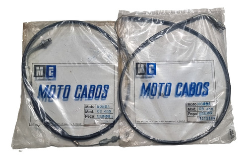 Cabo Acelerador A + B Honda Cb400 Moto Cabos Estoque Antigo