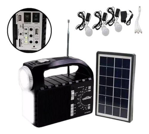 Kit Iluminación- Panel Solar C/batería Recargable- En Oferta