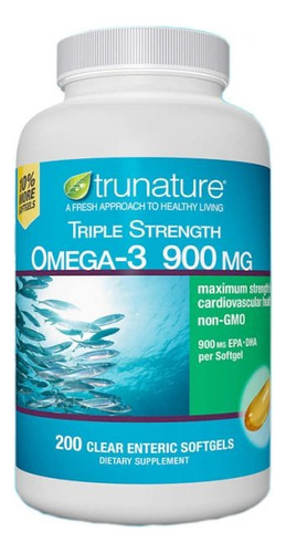 Omega 3 De Triple Fuerza 900 Mg Trunature 150 Softgel