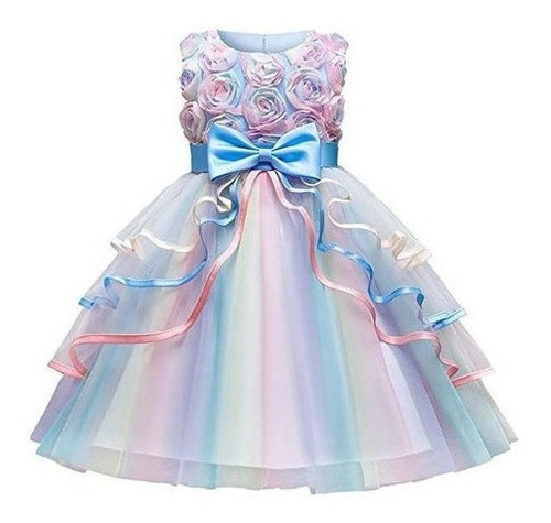 Elegante Vestido De Princesa Para Niñas De 4 A 9 Años P/part | Cuotas sin  interés