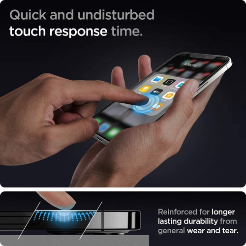Vidrio Templado Spigen iPhone 12/12 Pro Ez Fit Glas.tr Sl X2