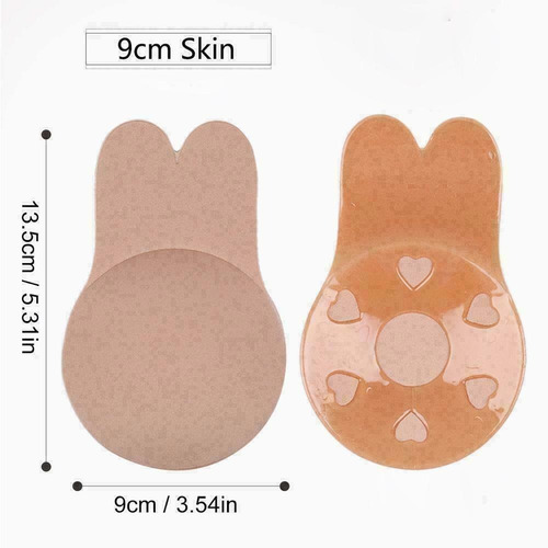 Imagen 2 de 10 de Sostén Invisible Levanta Busto O Cubre Pezon Talla S/m Beige