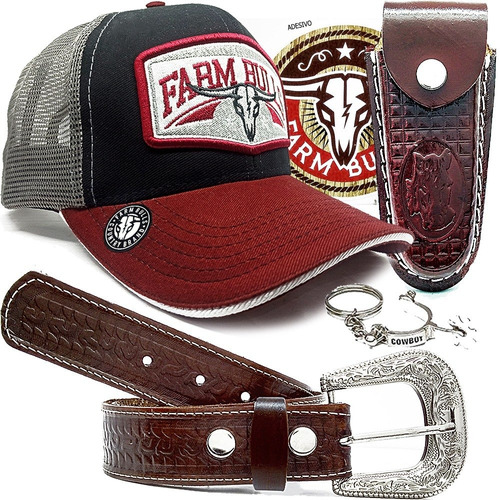 Bone Farm Bulls Sertanejo + Cinto Fivela Luxo Brinde Oferta