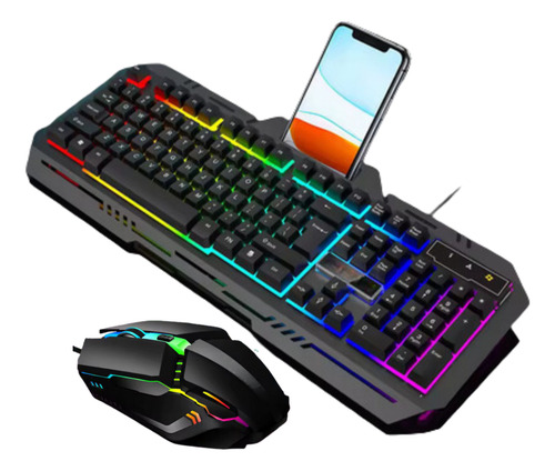 Teclado Gamer Semimecânico Rgb Led Retroiluminado Computador