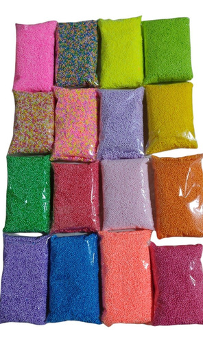 30 Bolsitas Nieve Perlas Unicel De Colores Para Globos Pvc 