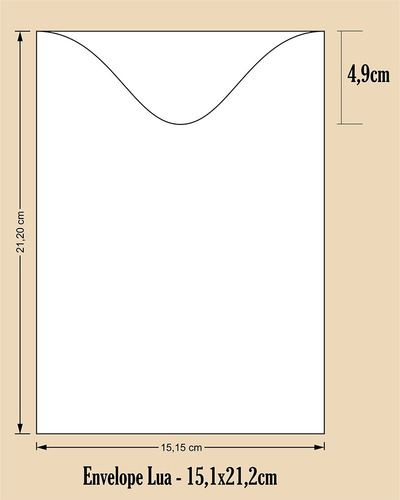 Imagem 5 de 5 de Envelope Lua 15x21- 45pç - Kraft - Convites Casamento