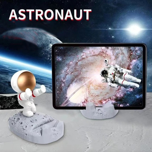 Soporte Holder Base De Escritorio Para Celular De Astronauta