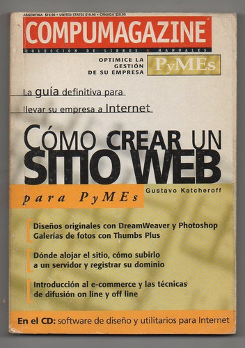 Libro Crear Un Sitio Web Para Pymes - Gustavo Katcheroff ++