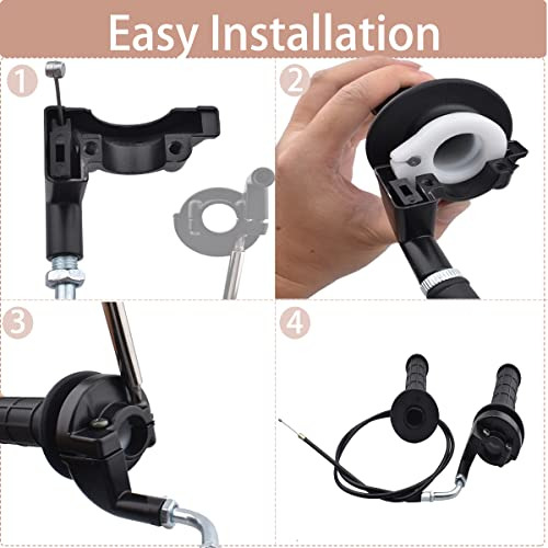 Puños De Acelerador Giratorio Y Cable Doblado Motocicl...