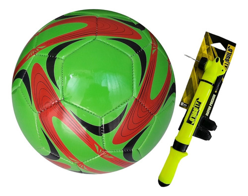 Pelota Futbol N5 Cesped 430g Profesional + Inflador Pelota