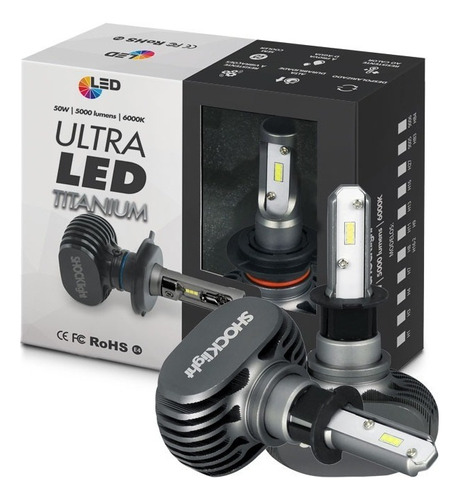 Kit Lampada Led Automotiva Ultra Led Shock Light Encaixe H3