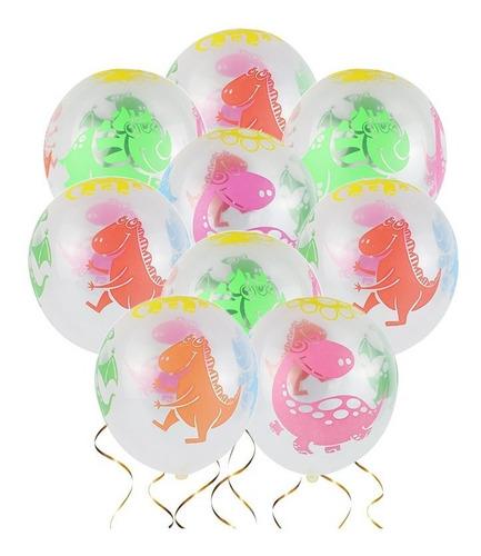 Set Globos Decoración 25 Uds Globos Látex Motivo Dinosaurios