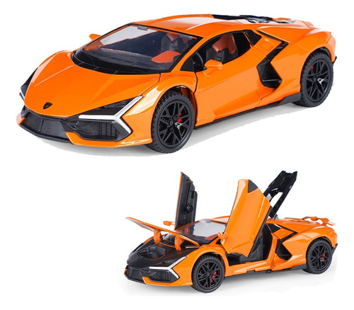 E Lamborghini Revuelto Miniatura Metal Coche Con Luz Y E