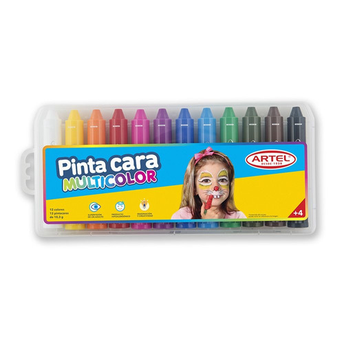 Pinta Caras 12  Colores Artel  - Pinta Caritas